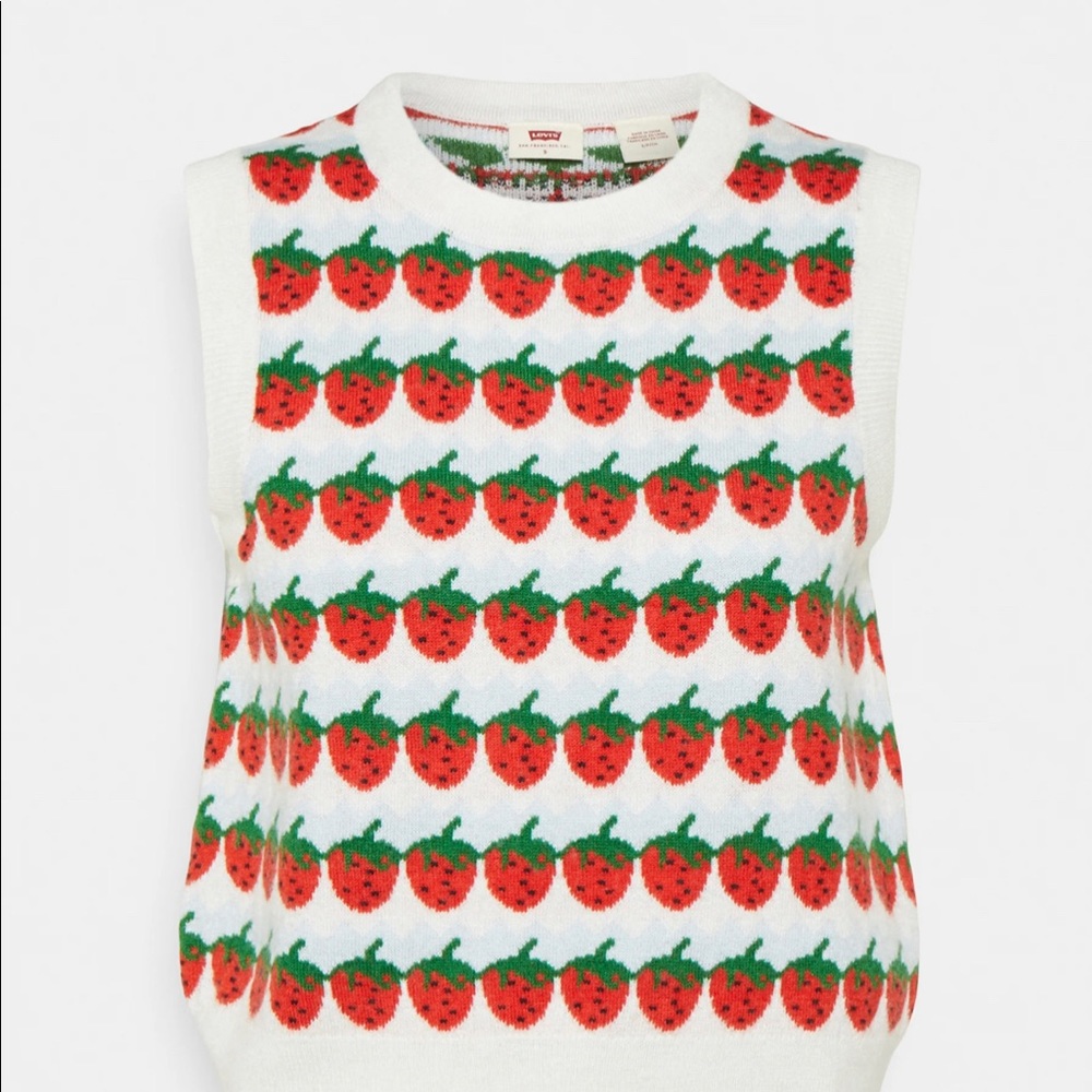 ISO Levi’s  knit strawberry 🍓 vest